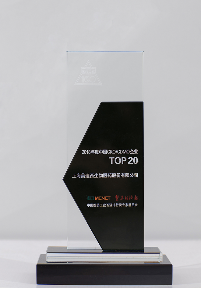 2018年度中国CRO、CDMO企业-TOP20